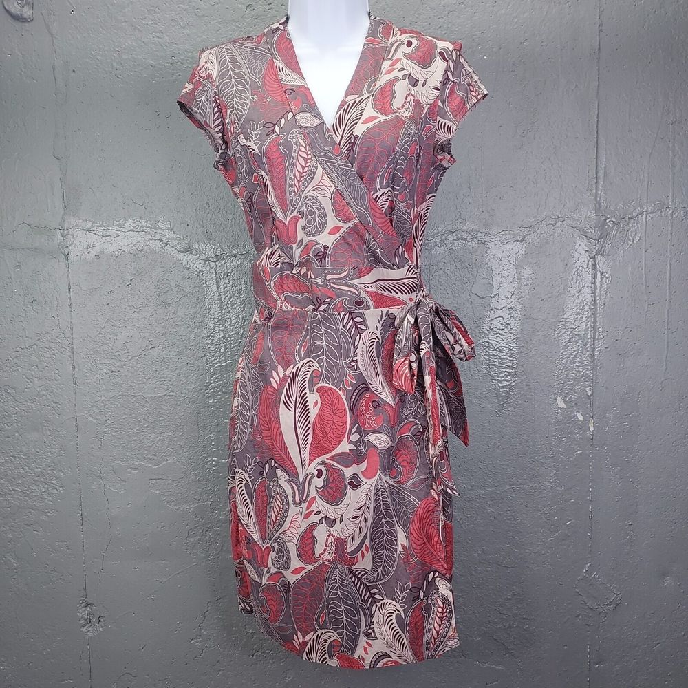 Red Herring Debenhams Wrap Dress US Size 8 runs small like 4-6 Cotton